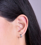Bold Huggie Hoops in Rhodium Plating on 925 Silver - Ash & Harry