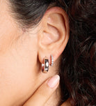 Bold Medium Hoops in Rhodium Plating on 925 Silver - Ash & Harry