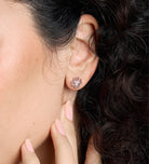 Lucky Clover Earrings in Rhodium Plating on 925 Silver - Ash & Harry