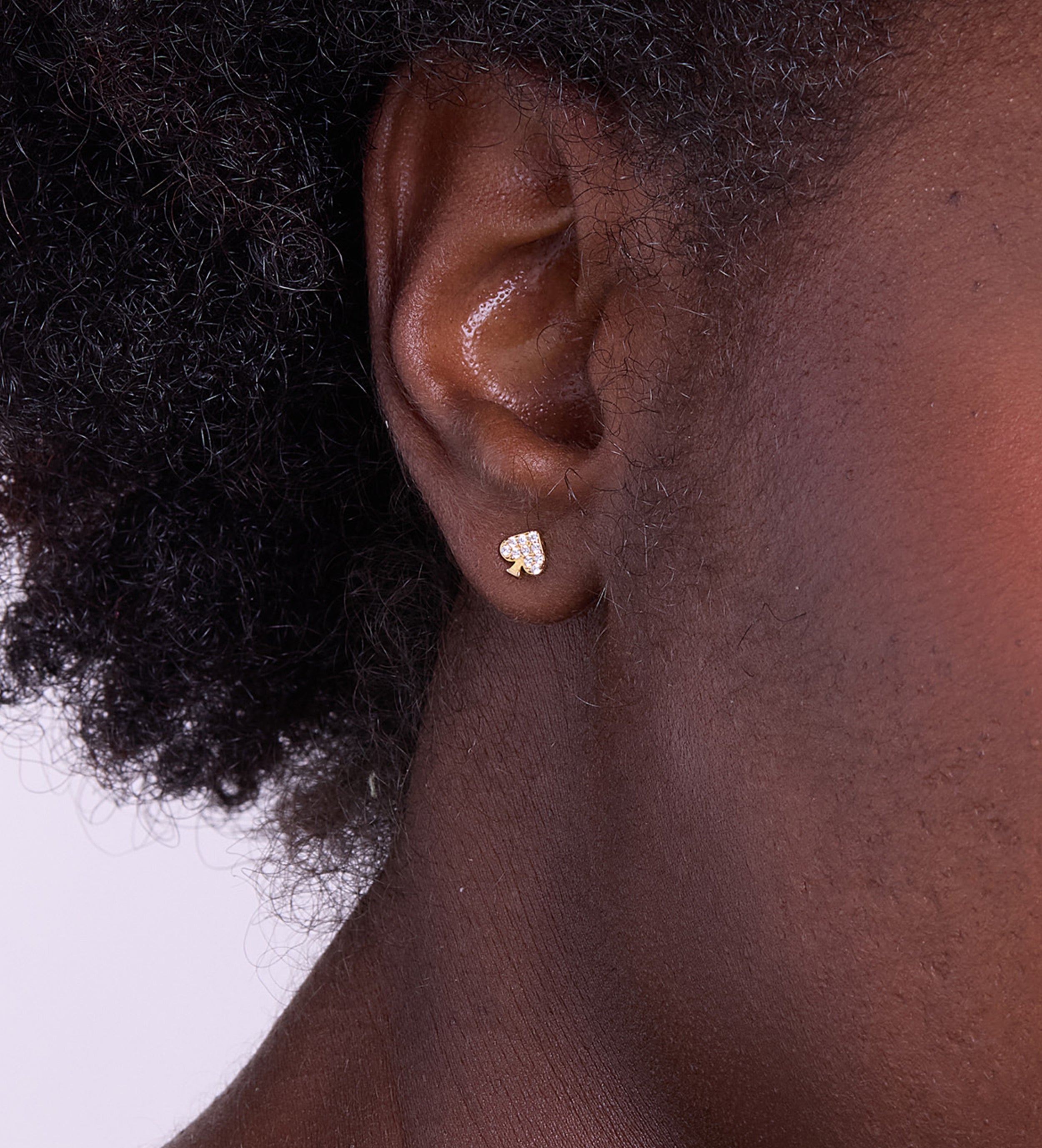 Pave Spade Earrings in 18k Gold Plating on 925 Silver - Ash & Harry