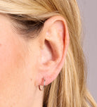 Thin Small Hoops in Rhodium Plating on 925 Silver - Ash & Harry