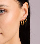 Tube Large Hoops in 18k Gold Plating on 925 Silver - Ash & Harry