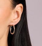 Twisted Hoop Earrings in Rhodium Plating on 925 Silver - Ash & Harry