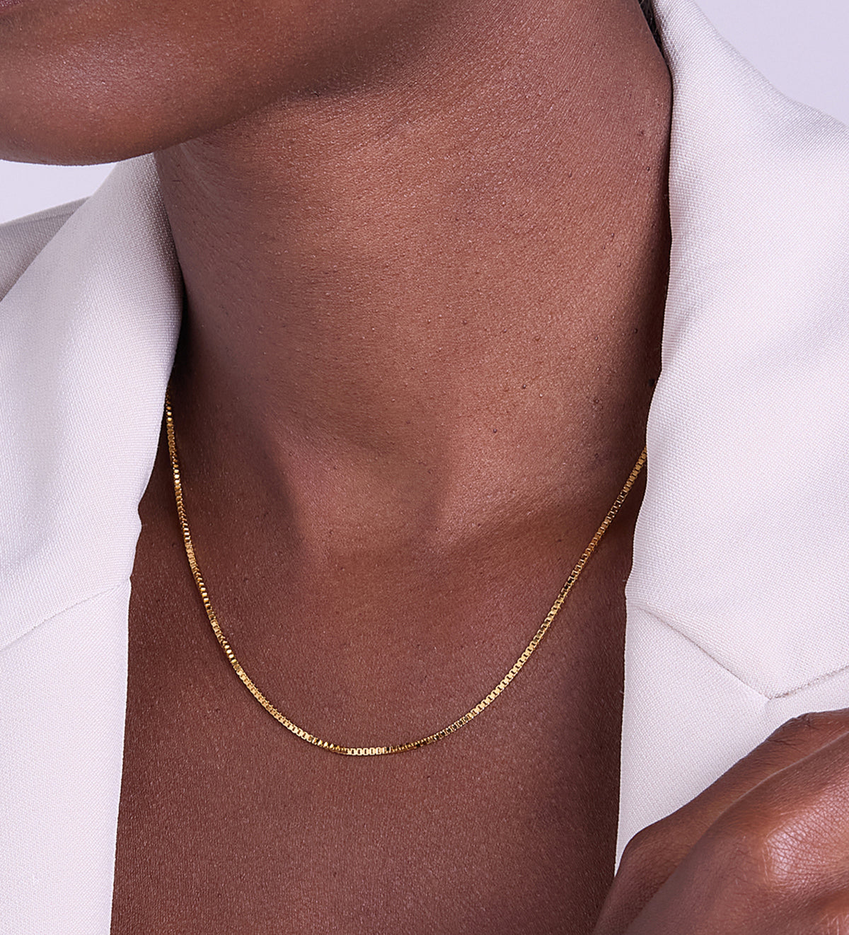 Box Chain Necklace in 18k Gold Plating on 925 Silver - Ash & Harry