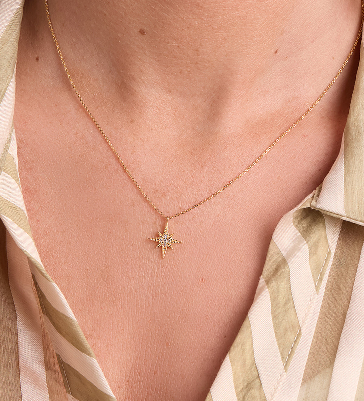 Celeste Starburst Necklace in 18k Gold Plating on 925 Silver - Ash & Harry
