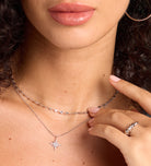 Celeste Starburst Necklace in Rhodium Plating on 925 Silver - Ash & Harry