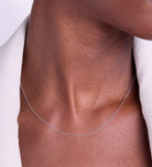 Chain Necklace in Rhodium Plating on 925 Silver - Ash & Harry