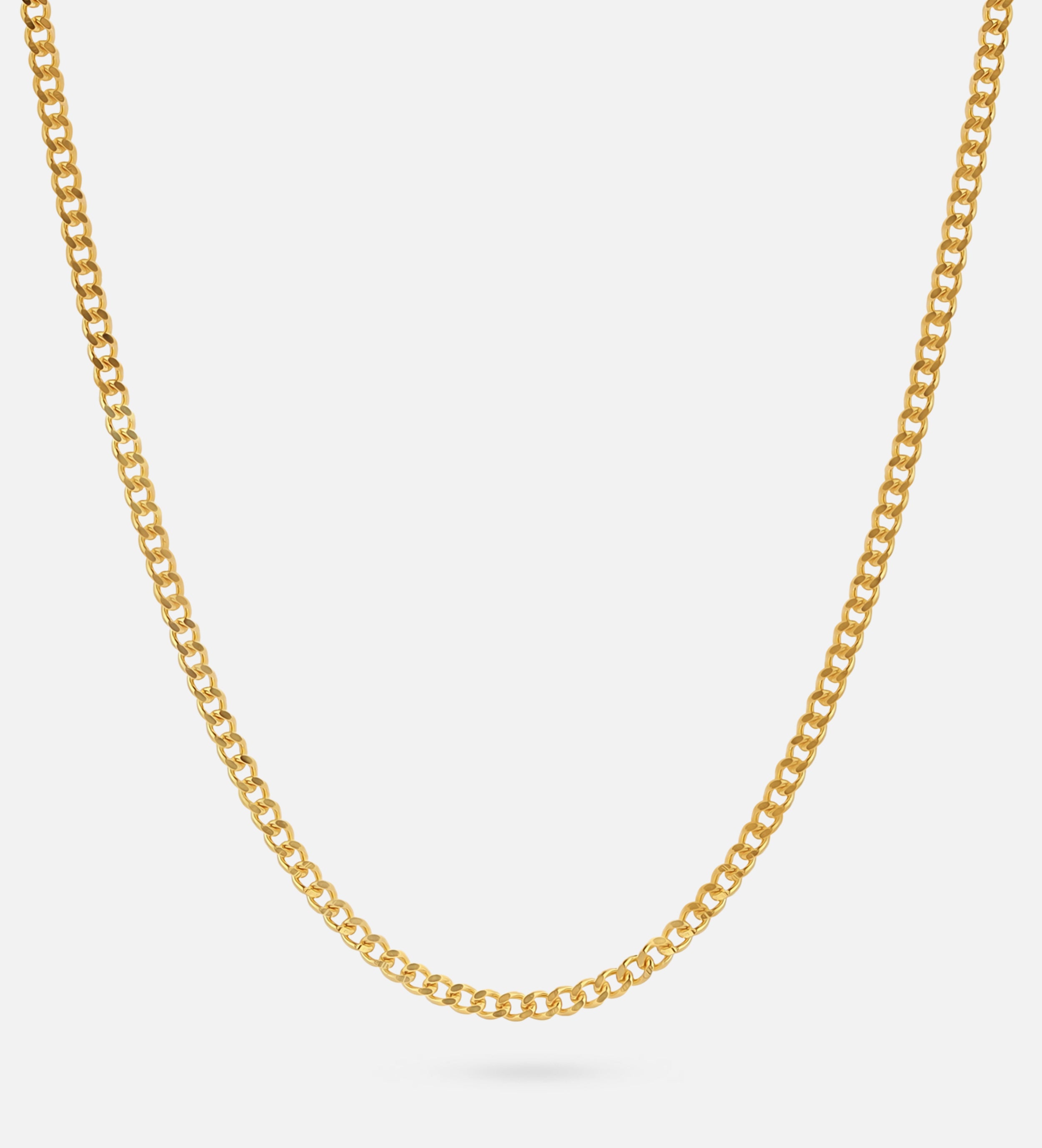 Curb Chain Necklace in 18k Gold Plating on 925 Silver - Ash & Harry