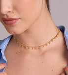 Dangling Dotted Choker in 18k Gold Plating on 925 Silver - Ash & Harry
