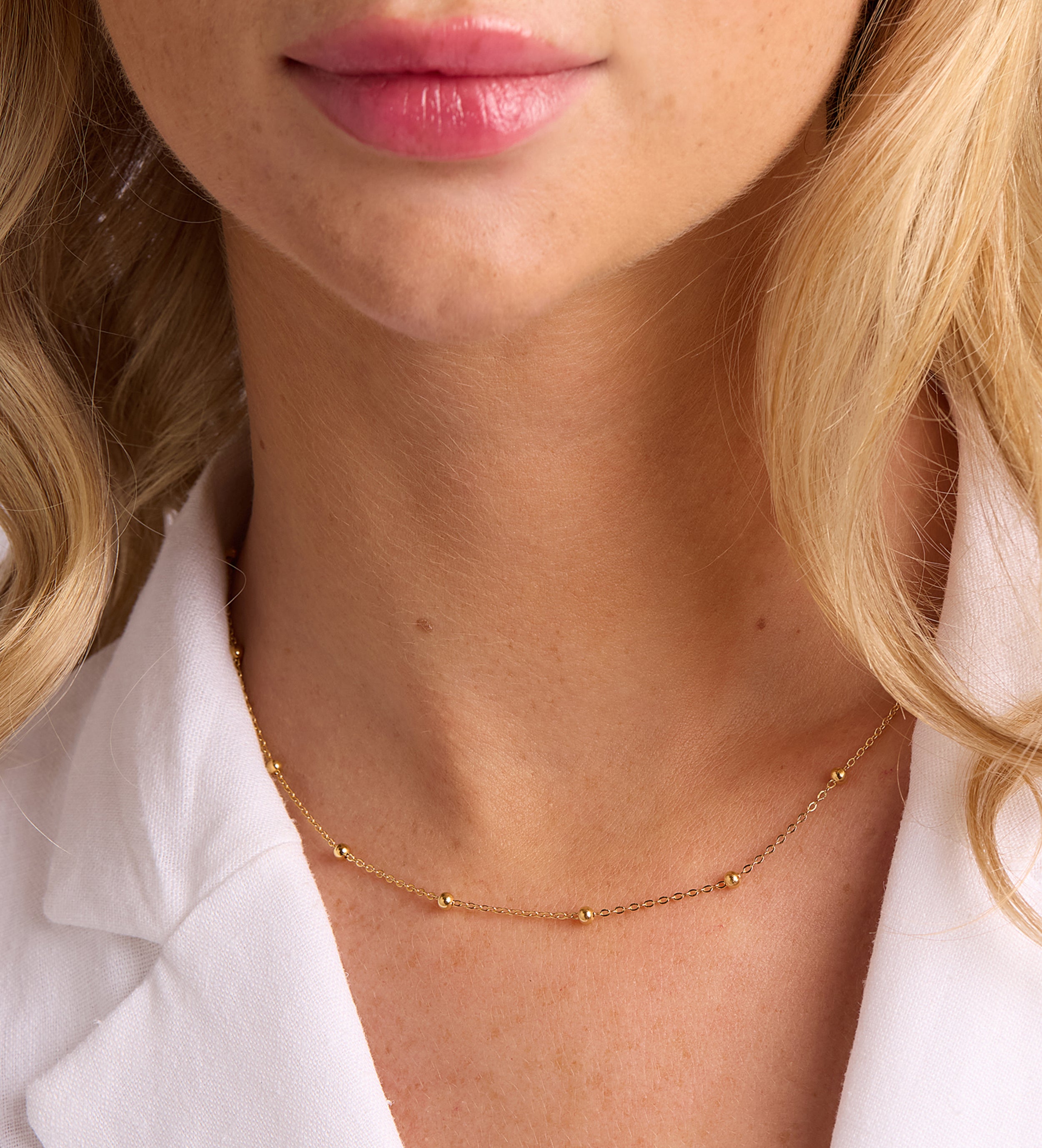 Dotted Chain Necklace in 18k Gold Plating on 925 Silver - Ash & Harry