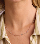 Dotted Chain Necklace in Rhodium Plating on 925 Silver - Ash & Harry