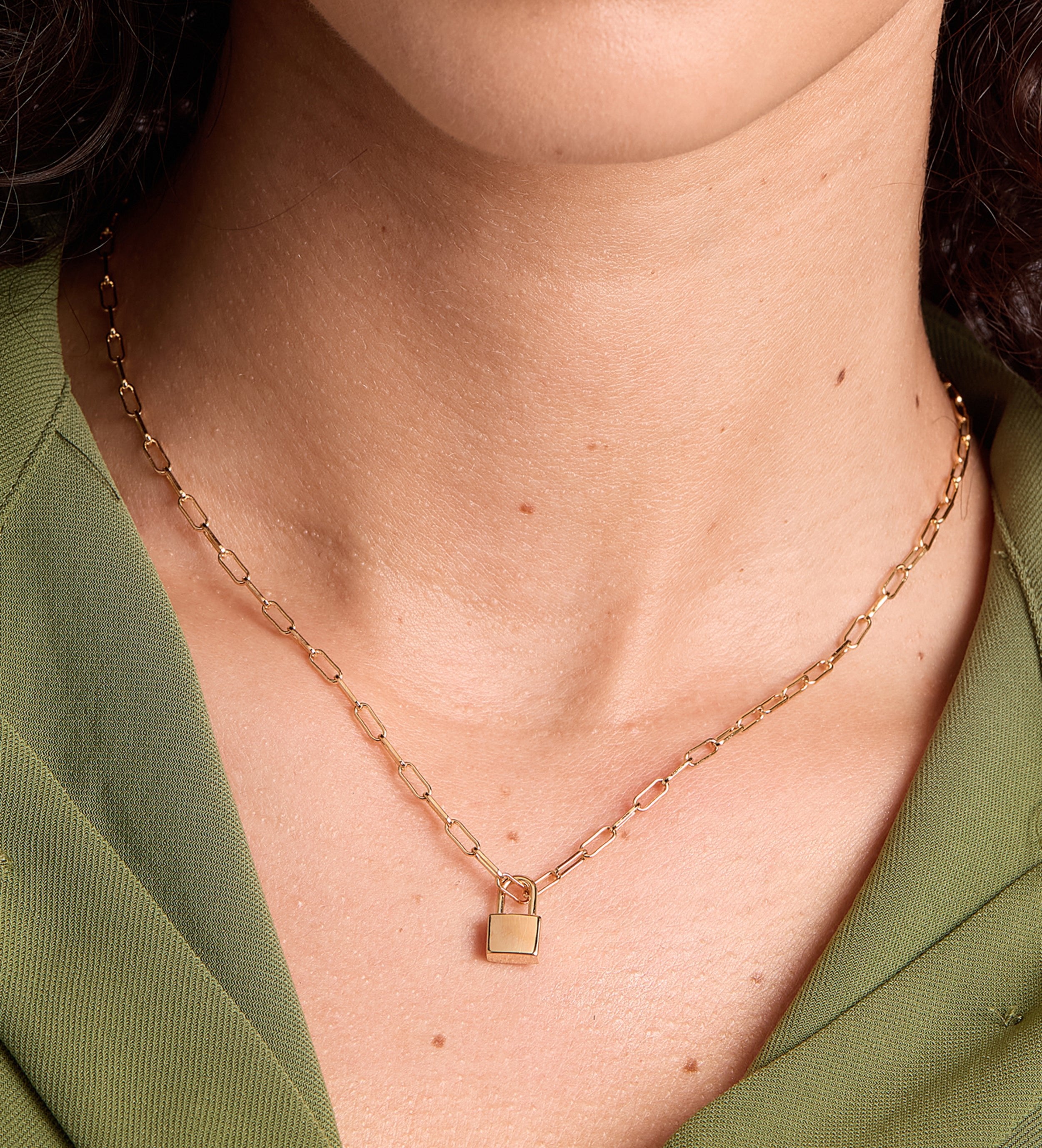 Lock Necklace in 18k Gold Plating on 925 Silver - Ash & Harry