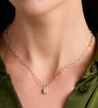 Lock Necklace in Rhodium Plating on 925 Silver - Ash & Harry