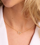 Pave Heart Silhouette Necklace in 18k Gold Plating on 925 Silver - Ash & Harry