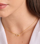 Pave Heart Silhouette Necklace in 18k Gold Plating on 925 Silver - Ash & Harry