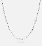 Pearl Beaded Necklace in Rhodium Plating on 925 Silver - Ash & Harry