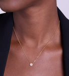 Round Pave Cluster Necklace in 18k Gold Plating on 925 Silver - Ash & Harry