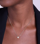 Round Pave Cluster Necklace in Rhodium Plating on 925 Silver - Ash & Harry