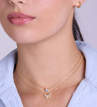Solitaire Pendant Necklace in 18k Gold Plating on 925 Silver - Ash & Harry