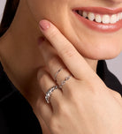 Chained Ring in Rhodium Plating on 925 Silver - Ash & Harry