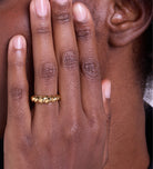 Thin Croissant Ring in 18k Gold Plating on 925 Silver - Ash & Harry