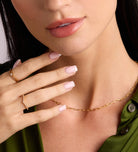 Double Band Solitaire Ring in 18k Gold Plating on 925 Silver - Ash & Harry