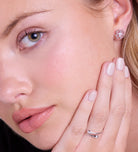 Dew Drops Open Ring in Rhodium Plating on 925 Silver - Ash & Harry