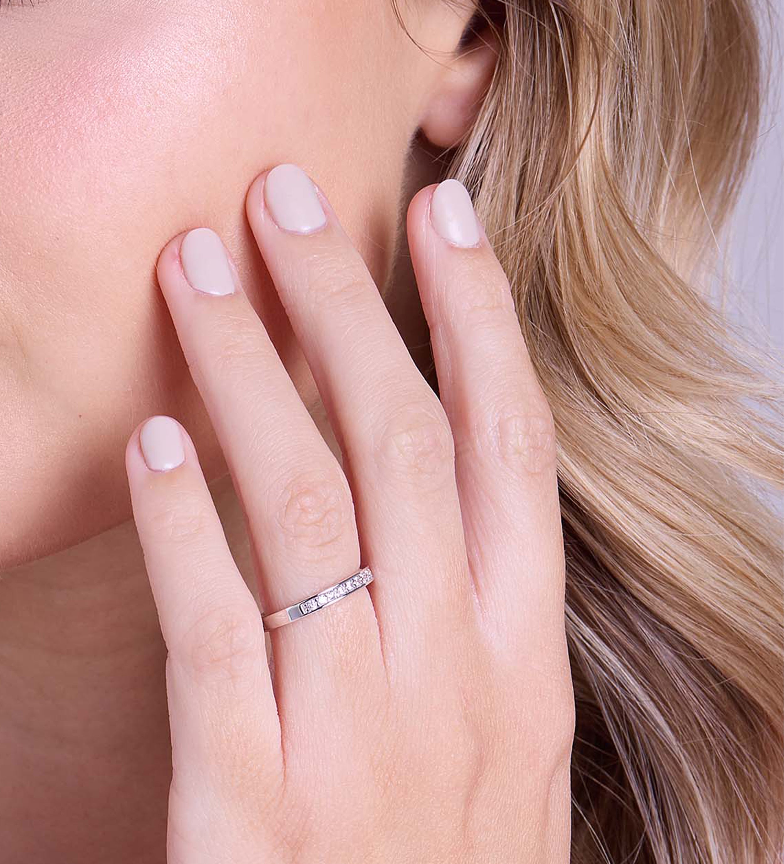 Half Infinity Band in Rhodium Plating on 925 Silver - Ash & Harry