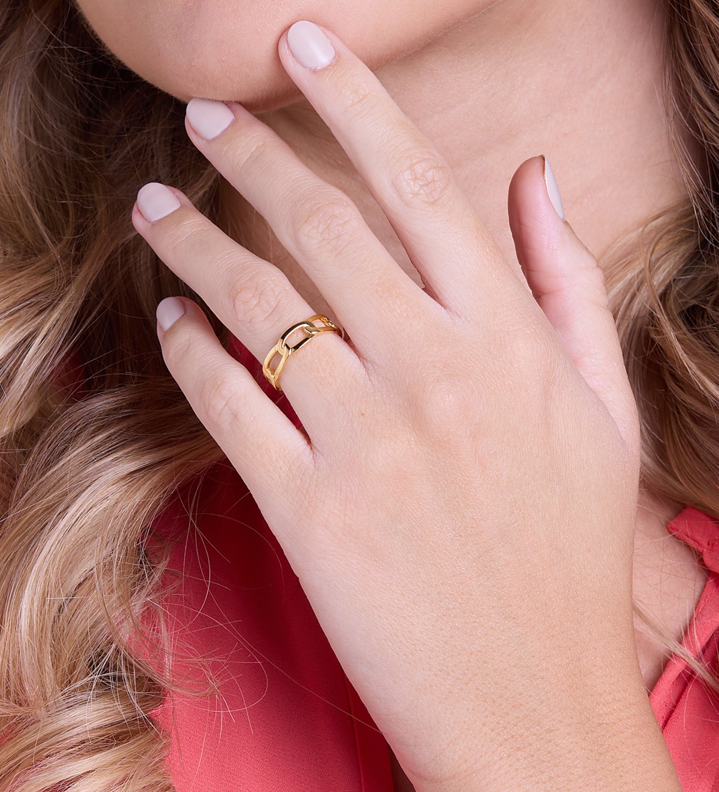Paperclip Ring in 18k Gold Plating on 925 Silver - Ash & Harry
