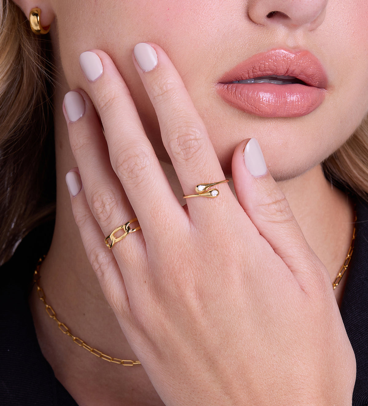 Paperclip Ring in 18k Gold Plating on 925 Silver - Ash & Harry