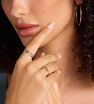 Paperclip Ring in Rhodium Plating on 925 Silver - Ash & Harry