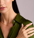Pave Wishbone Ring in 18k Gold Plating on 925 Silver - Ash & Harry