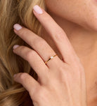 Pearl Stacker Ring in 18k Gold Plating on 925 Silver - Ash & Harry