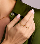 Pearl Stacker Ring in 18k Gold Plating on 925 Silver - Ash & Harry