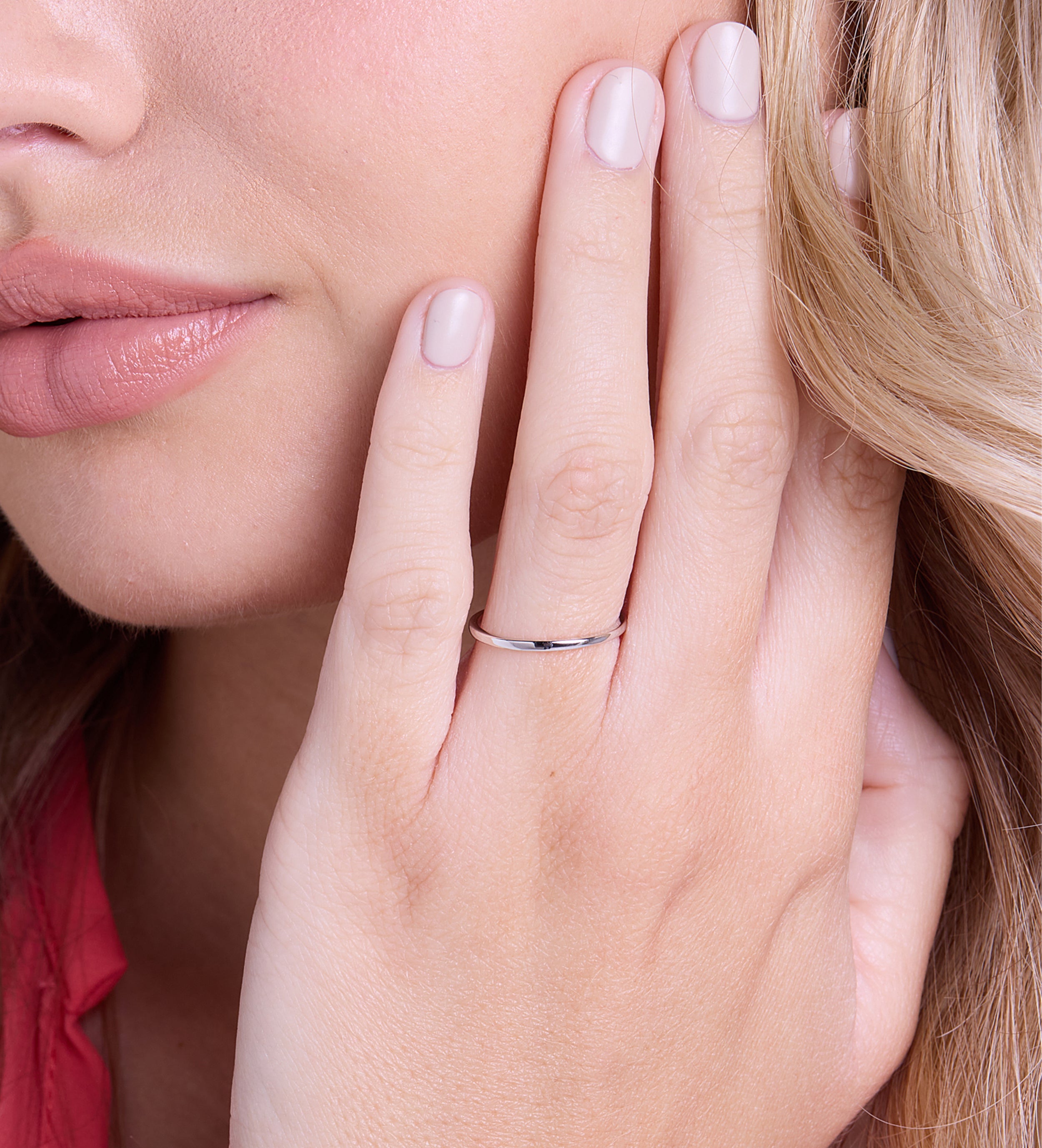 Thin Stacker Ring in Rhodium Plating on 925 Silver - Ash & Harry