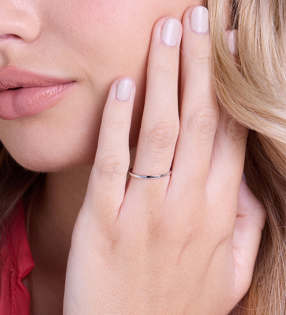 Thin Stacker Ring in Rhodium Plating on 925 Silver - Ash & Harry