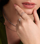 Thin Stacker Ring in Rhodium Plating on 925 Silver - Ash & Harry