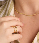 Trio Band Stacker Ring in 18k Gold Plating on 925 Silver - Ash & Harry