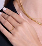 Wishbone Ring in 18k Gold Plating on 925 Silver - Ash & Harry