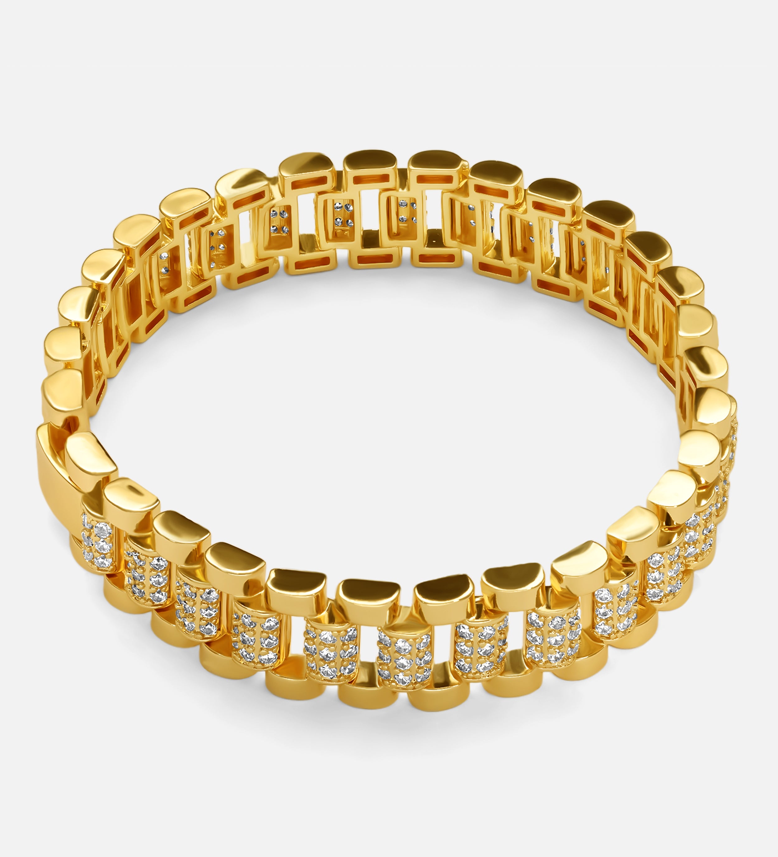 Watch Band Pave Link Bracelet - Ash & Harry