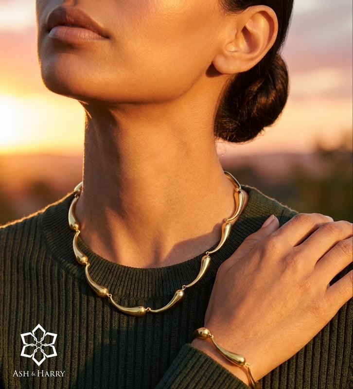Dew Drop Chain Full Set in Gold - 2 Items