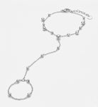 Dotted Bead Hand Chain in Silver - Ash & Harry