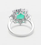 Emerald Nova Ring in 925 Silver High Quality Simulated Diamonds and Emerald Stone - Ash & Harry
