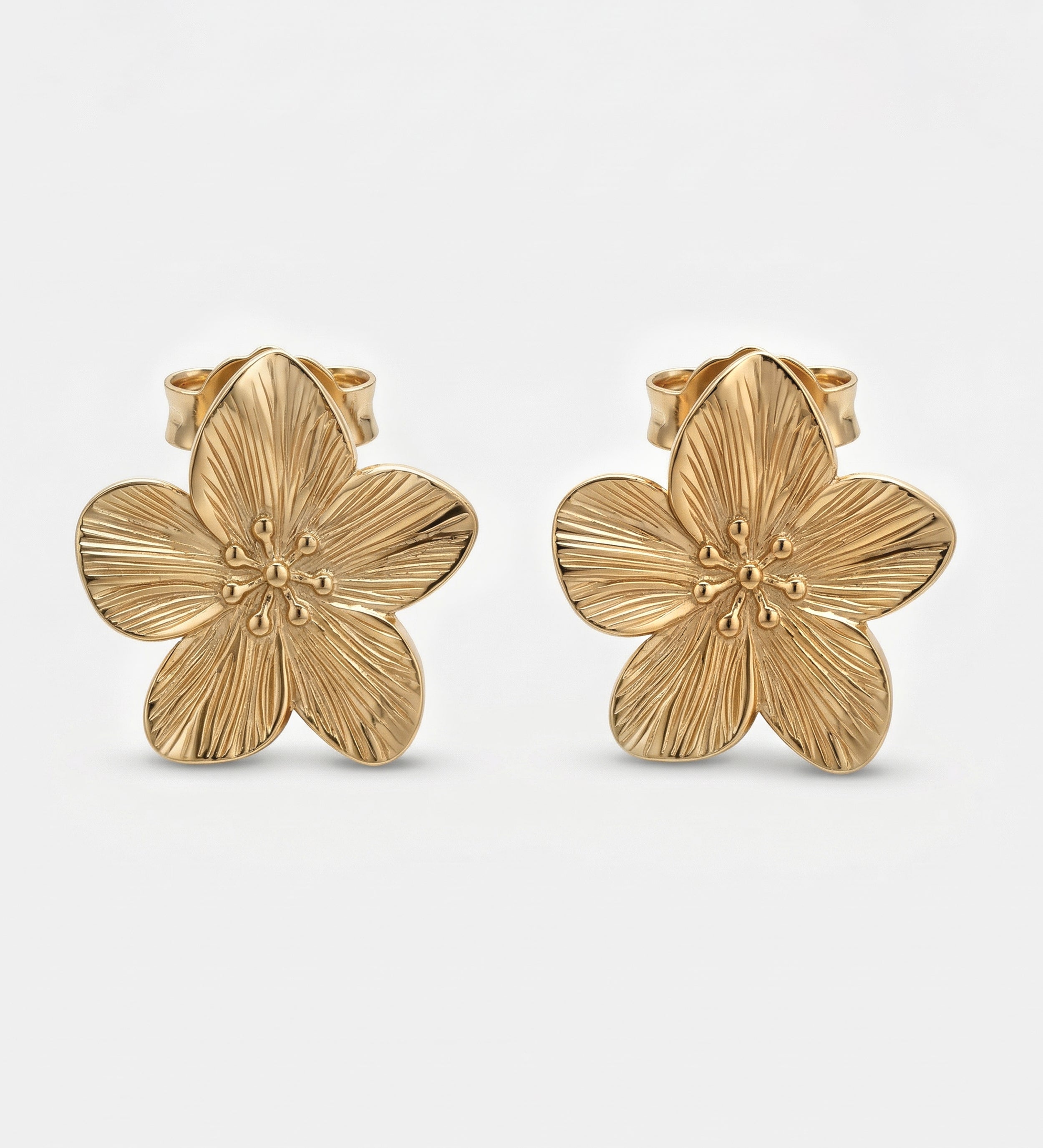 Gold Petal Earrings - Ash & Harry