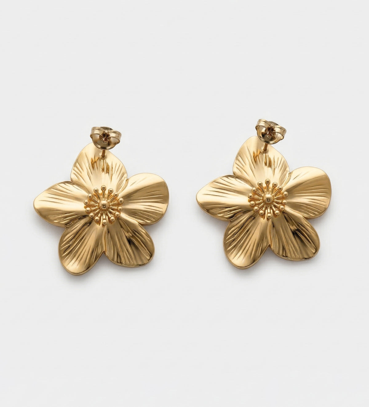 Gold Petal Earrings - Ash & Harry