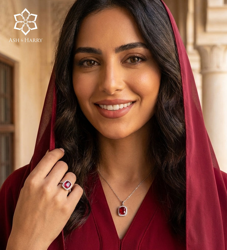 طقم كامل من الوسائد القرمزية 